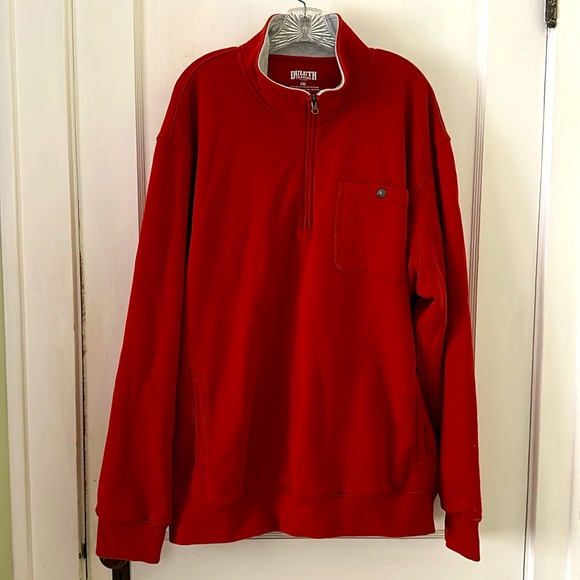 Duluth Souped-Up Waffle 1/4 Zip Mock in Red, Size 2XL - Picture 2 of 11